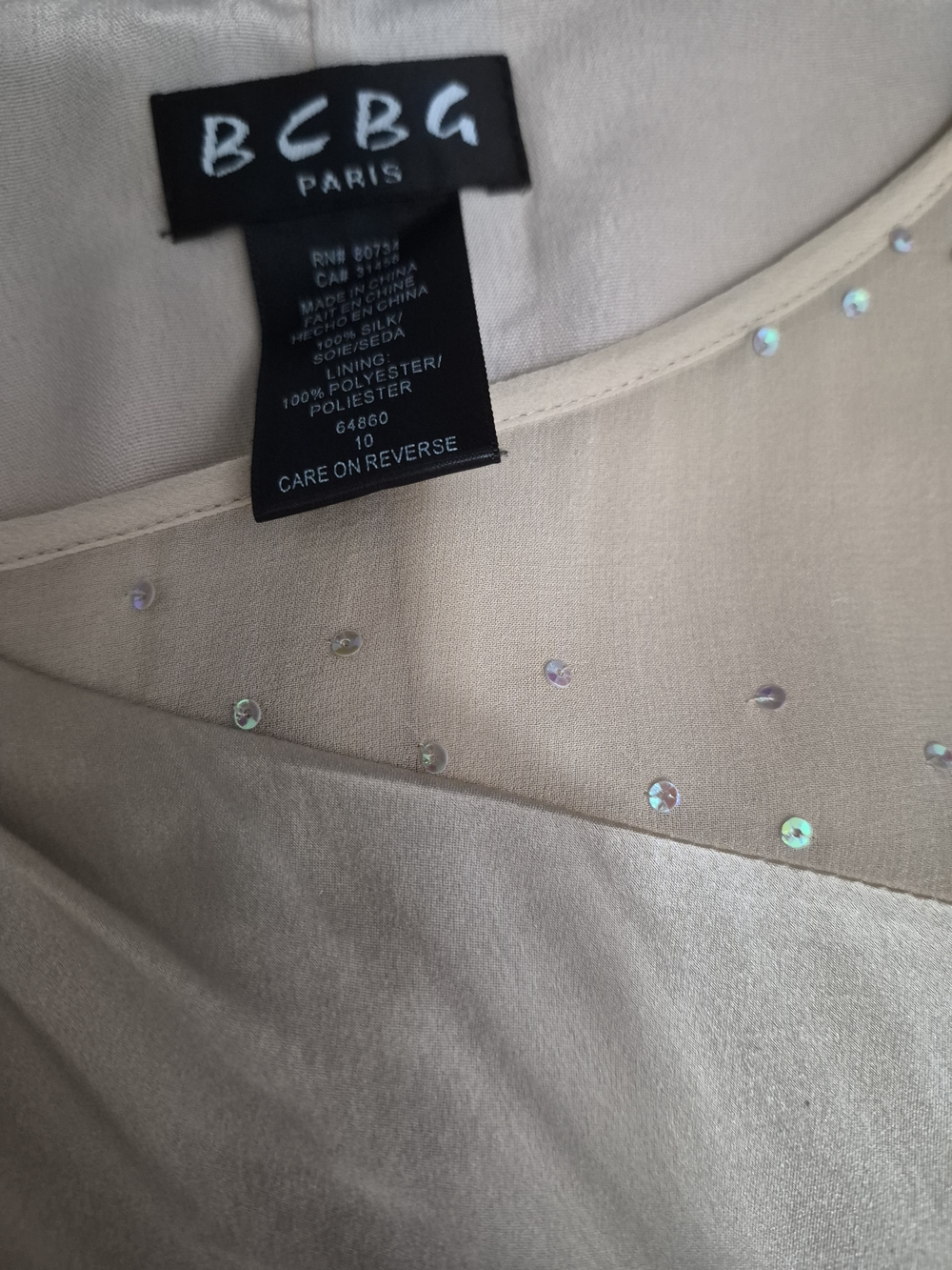 BCBG PARIS 100% SILK GOWN SZ 10 - Picture 5 of 13